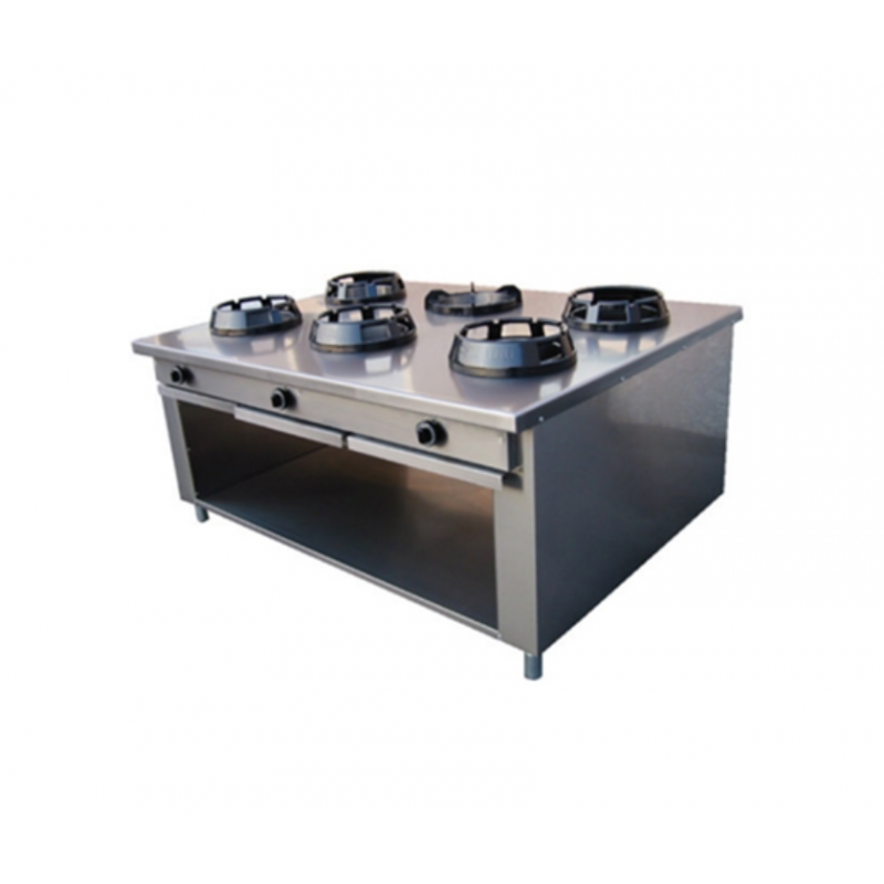 Wok Komfur 6 X 14 KW - Gulvmodel